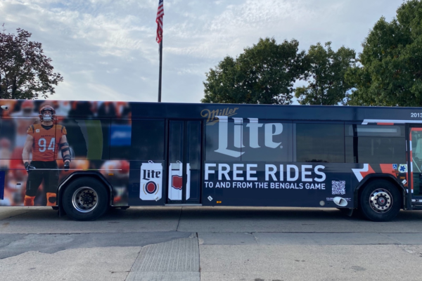 Bengals fans score free fare rides on October 15th from Miller Lite