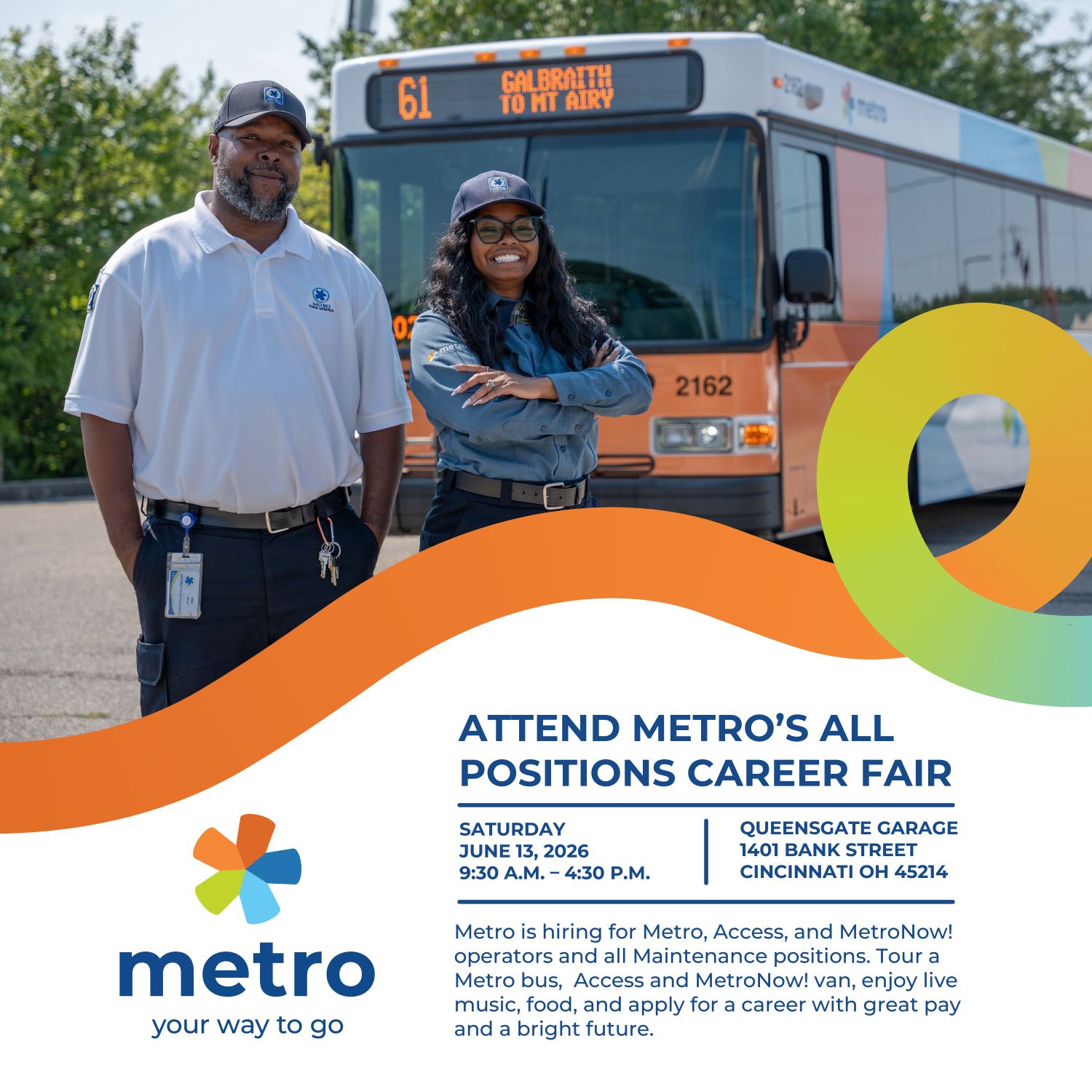 Metro All Positions Career Fair June 13, 2026